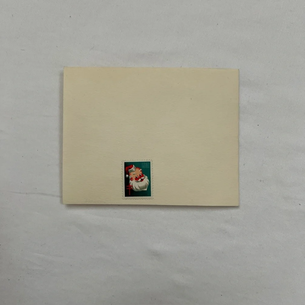 4 Christmas Cards VINTAGE Unbranded Unused WITH Names NO Envelopes 1949 - 1952